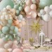 Dusty Green Pink Balloon Garland Arch Kit,Green Blush Peach White Nude Balloons Spring Balloon Arch kit for Baby Shower Birthday Tea Party Fairy Party Gender Reveal Decorations Dusty Green Pink Balloon Garland Arch Kit,Green Blush Peach White Nude Balloons Spring Balloon Arch kit for Baby Shower Birthday Tea Party Fairy Party Gender Reveal Decorations
