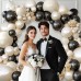 Black And White Balloon Arch Kit, Double Stuffed White And Black Balloons Garland Pearl White Sand Black Latex Balloons Different Size for Wedding Coquette Birthday Party Decorations Black And White Balloon Arch Kit, Double Stuffed White And Black Balloons Garland Pearl White Sand Black Latex Balloons Different Size for Wedding Coquette Birthday Party Decorations
