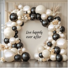 Black And White Balloon Arch Kit, Double Stuffed White And Black Balloons Garland Pearl White Sand Black Latex Balloons Different Size for Wedding Coquette Birthday Party Decorations Black And White Balloon Arch Kit, Double Stuffed White And Black Balloons Garland Pearl White Sand Black Latex Balloons Different Size for Wedding Coquette Birthday Party Decorations