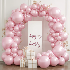 Pearl Pink Balloons Arch Kit, Double Stuffed Pastel Pink Balloons Arch Kit Different Sizes 18/12/10/5inch Light Pink Balloon Garland for Valentines Day Baby Shower Wedding Birthday Party Decoration Pearl Pink Balloons Arch Kit, Double Stuffed Pastel Pink Balloons Arch Kit Different Sizes 18/12/10/5inch Light Pink Balloon Garland for Valentines Day Baby Shower Wedding Birthday Party Decoration