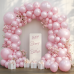 Pearl Pink Balloons Arch Kit, Double Stuffed Pastel Pink Balloons Arch Kit Different Sizes 18/12/10/5inch Light Pink Balloon Garland for Valentines Day Baby Shower Wedding Birthday Party Decoration