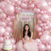 Pearl Pink Balloons Arch Kit, Double Stuffed Pastel Pink Balloons Arch Kit Different Sizes 18/12/10/5inch Light Pink Balloon Garland for Valentines Day Baby Shower Wedding Birthday Party Decoration