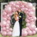 Pearl Pink Balloons Arch Kit, Double Stuffed Pastel Pink Balloons Arch Kit Different Sizes 18/12/10/5inch Light Pink Balloon Garland for Valentines Day Baby Shower Wedding Birthday Party Decoration
