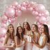 Pearl Pink Balloons Arch Kit, Double Stuffed Pastel Pink Balloons Arch Kit Different Sizes 18/12/10/5inch Light Pink Balloon Garland for Valentines Day Baby Shower Wedding Birthday Party Decoration