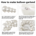 Pearl White Balloons Arch Kit, Double Stuffed White Balloon Arch Kit Different Sizes 18/12/10/5inch White Latex Balloons for Wedding Bridal Anniversary Birthday Party Decoration