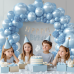 Pearl Blue Balloon Arch Kit, Double Stuffed Pastel Blue Balloons Graland Different Size 18/12/10/5inch Light Baby Blue Balloons for Boy Baby Bridal Shower Wedding Party Decorations