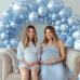 Pearl Blue Balloon Arch Kit, Double Stuffed Pastel Blue Balloons Graland Different Size 18/12/10/5inch Light Baby Blue Balloons for Boy Baby Bridal Shower Wedding Party Decorations
