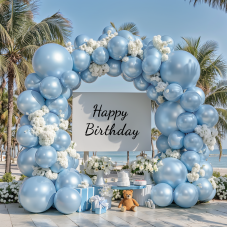 Pearl Blue Balloon Arch Kit, Double Stuffed Pastel Blue Balloons Graland Different Size 18/12/10/5inch Light Baby Blue Balloons for Boy Baby Bridal Shower Wedding Party Decorations Pearl Blue Balloon Arch Kit, Double Stuffed Pastel Blue Balloons Graland Different Size 18/12/10/5inch Light Baby Blue Balloons for Boy Baby Bridal Shower Wedding Party Decorations