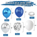 Blue White Silver Confetti Balloons, 50pcs 12 Inch Metallic Blue and Silver Balloons Clear White Confetti Latex Balloons for Birthday Wedding Anniversary Gender Revea Baby Shower Party Decorations Blue White Silver Confetti Balloons, 50pcs 12 Inch Metallic Blue and Silver Balloons Clear White Confetti Latex Balloons for Birthday Wedding Anniversary Gender Revea Baby Shower Party Decorations