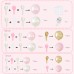 Pink and White Gold Balloons Arch Kit, Double Stuffed Pearl White Pastel Light Pale Pink Champagne Gold Balloons Garland Kit for Wedding Bridal Shower Birthday Party Decorations for Girls and Women