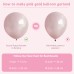 Pink and White Gold Balloons Arch Kit, Double Stuffed Pearl White Pastel Light Pale Pink Champagne Gold Balloons Garland Kit for Wedding Bridal Shower Birthday Party Decorations for Girls and Women
