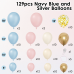 Gender Reveal Balloon Arch Kit, 129pcs Dusty Pink and Blue Balloons Chrome Gold Sand White Confetti Latex Balloons for Gender Reveal Boho Bachelorette Birthday Wedding Bridal Bear Theme Decorations
