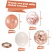 Vanjehou Rose Gold White Confetti Balloons, 50 Pack 12inch Rose Gold Confetti and White Latex Balloons for Wedding Birthday Graduation Baby Shower Party Decorations.